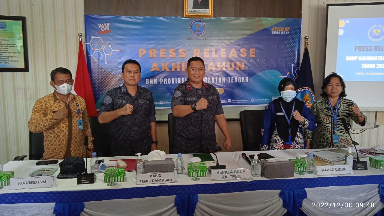 BNNP Kalteng Press Release Capaian Kerja Tahun 2022