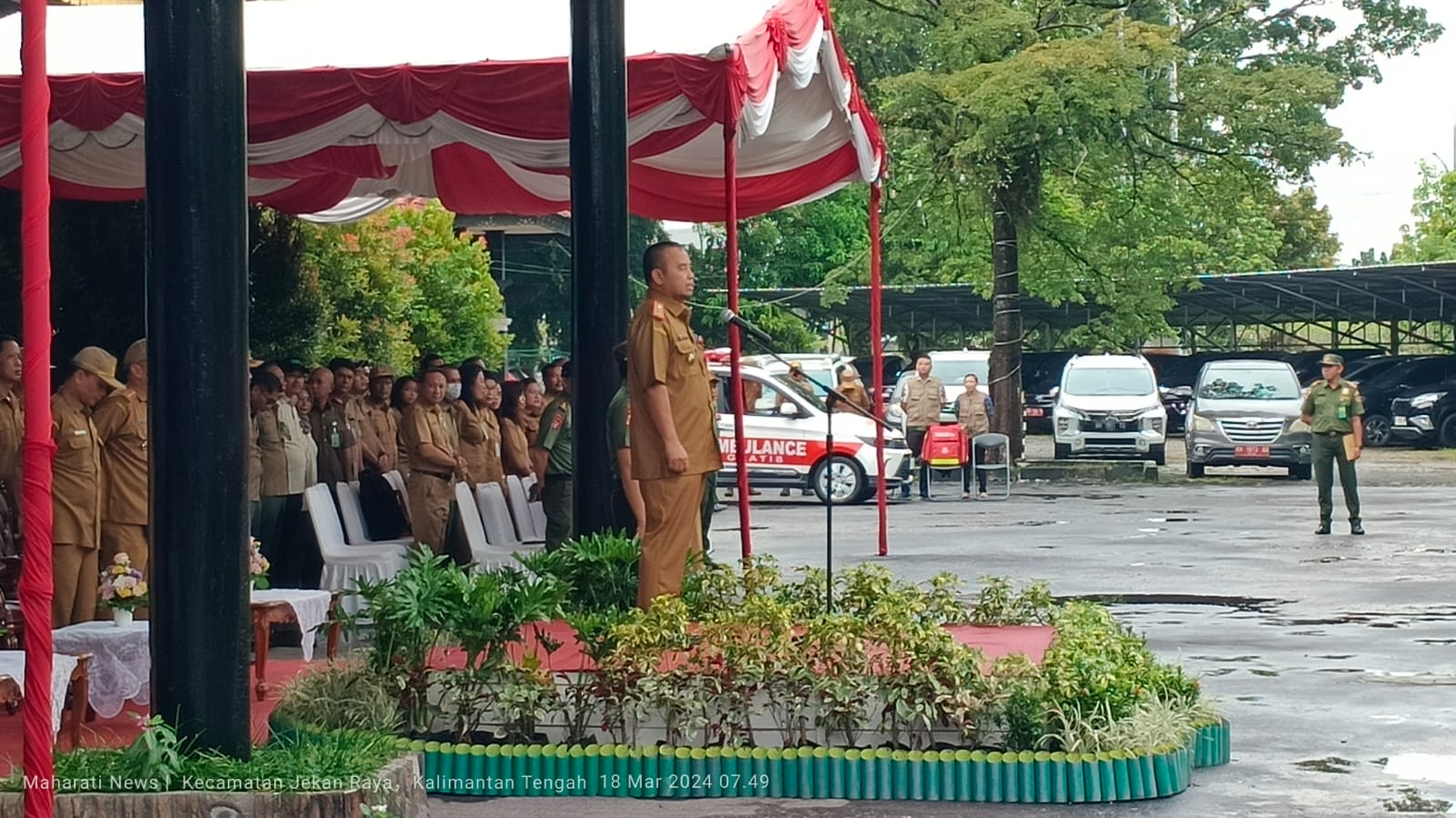 Upacara Hari Bakti Rimbawan Ke-41 Dishut Kalteng, Jaga Manfaat SDA