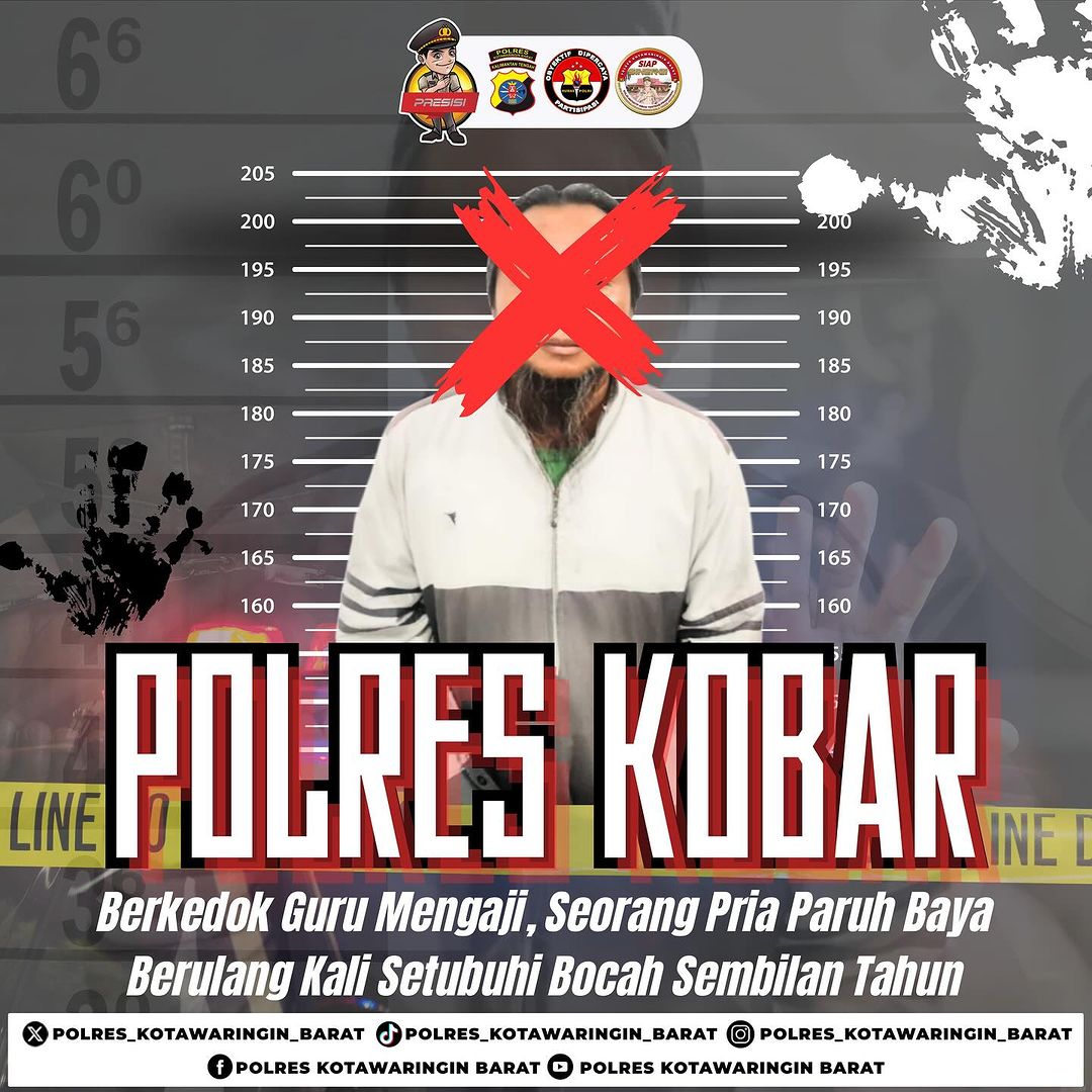 Polres Kobar Amankan Guru Mengaji Karena Kasus Pelecehan Anak