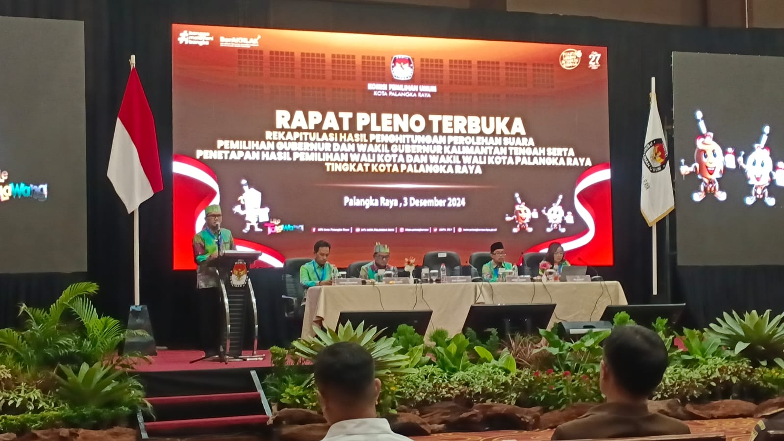 KPU Palangka Raya Gelar Rapat Pleno Terbuka Hasil Pemungutan Suara Pilkada 2024