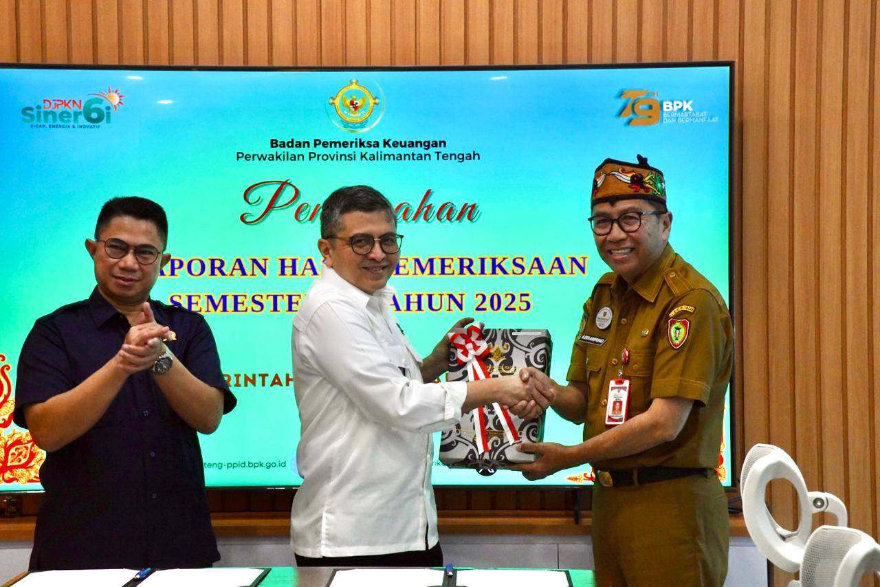 Pemprov Kalteng Terima LHP BPK Semester II 2025, Fokus Perkuat Tata Kelola Pendapatan dan Belanja