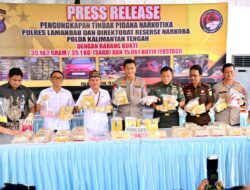 Gubernur Kalteng Apresiasi Polda Bongkar Jaringan Narkoba Skala Besar