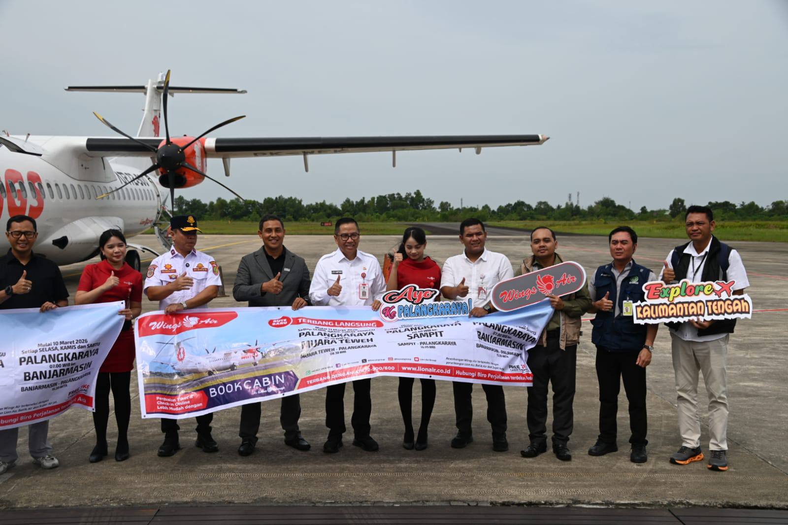 Pemprov Kalteng Resmikan Rute Baru Wings Air