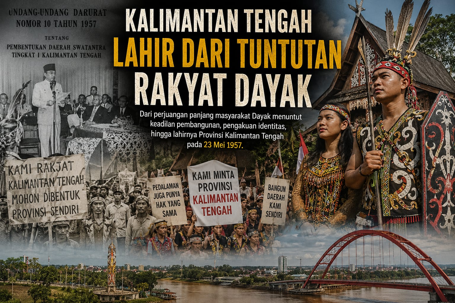 Kalimantan Tengah Lahir dari Tuntutan Rakyat Dayak