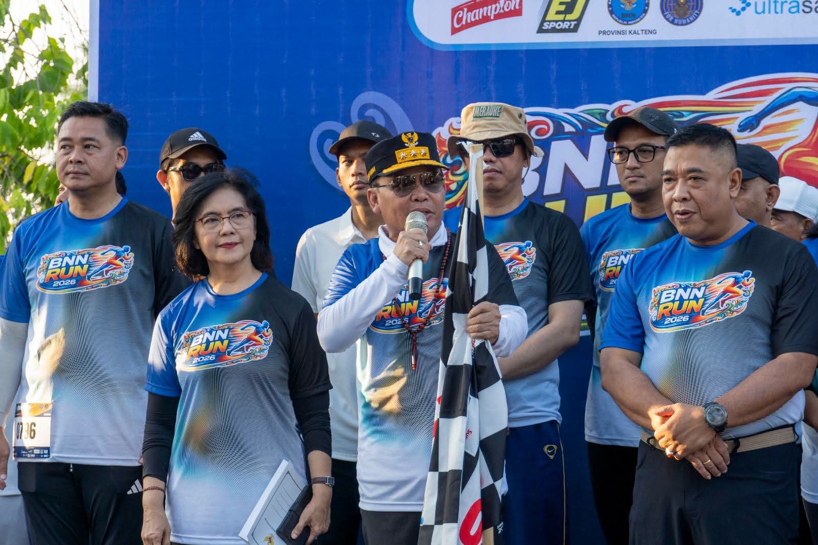 Gubernur Agustiar Lepas 3.000 Pelari BNN Run 2026