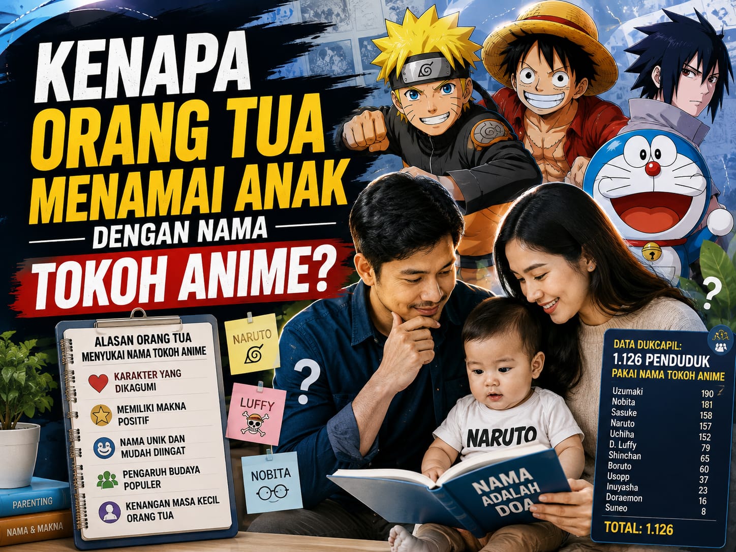 Kenapa Orang Tua Menamai Anak dengan Nama Tokoh Anime?