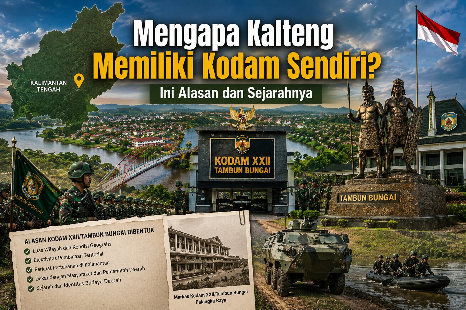 Mengapa Kalteng Memiliki Kodam Sendiri? Ini Alasan dan Sejarahnya