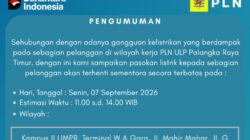 Siang Ini Puluhan Wilayah di Palangka Raya Bakal Padam Bersamaan, Cek Kamu Kena Dampaknya?