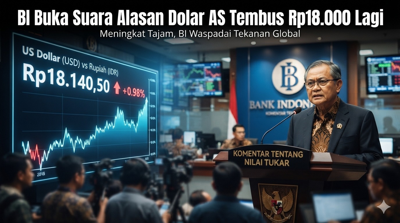 BI Buka Suara Alasan Dolar AS Tembus Rp18.000 Lagi