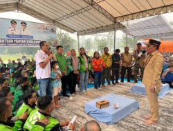 Agustiar Sabran Salurkan Bantuan untuk Ojol di Tengah Kabut Asap Karhutla Kalteng