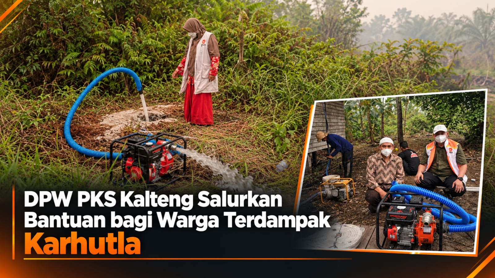 DPW PKS Kalteng Salurkan Bantuan bagi Warga Terdampak Karhutla