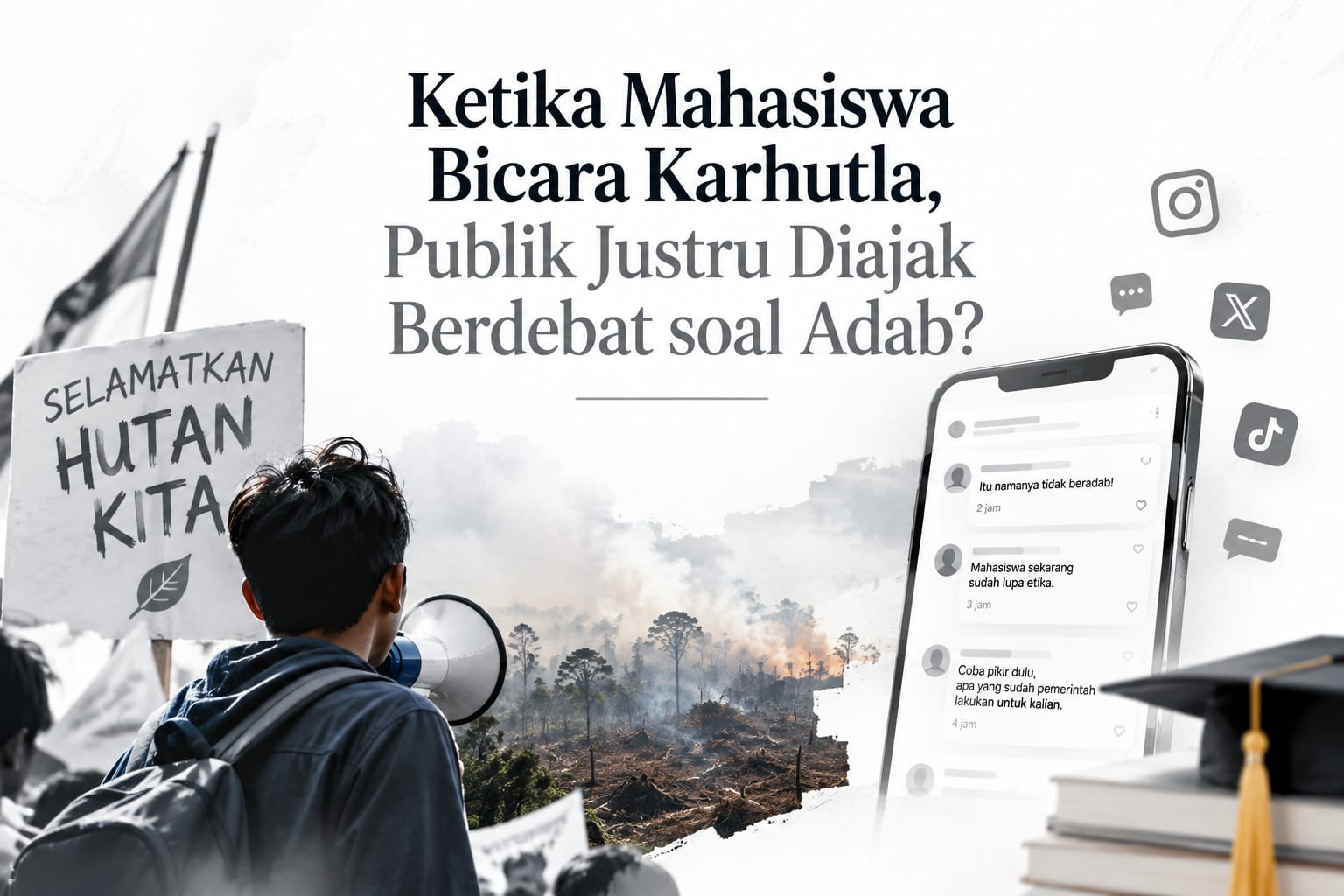 Ketika Mahasiswa Bicara Karhutla, Publik Justru Diajak Berdebat soal Adab?