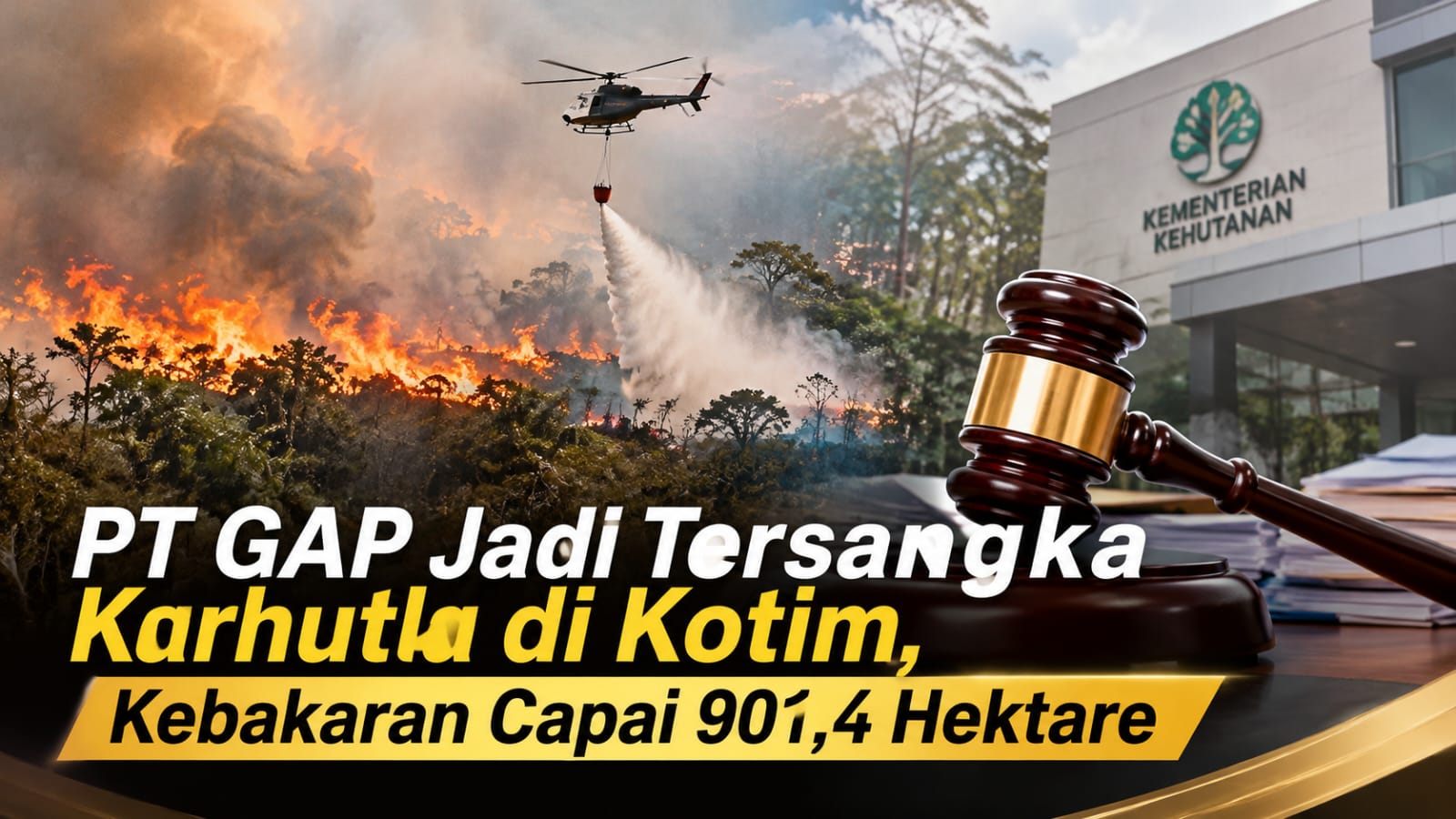 PT GAP Jadi Tersangka Karhutla di Kotim, Kebakaran Capai 901,4 Hektare